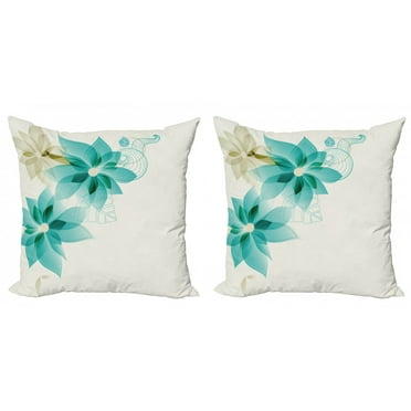 Deny Designs Rosie Brown Summer Flowers Throw Pillow 18 x 18 